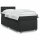 vidaXL Boxspringbett mit Matratze Schwarz 100x200 cm Kunstleder