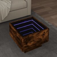 vidaXL Beistelltisch mit LED R&auml;uchereiche 40x40x30 cm Holzwerkstoff