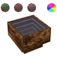 vidaXL Beistelltisch mit LED R&auml;uchereiche 40x40x30 cm Holzwerkstoff