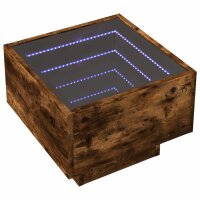 vidaXL Beistelltisch mit LED R&auml;uchereiche 40x40x30 cm Holzwerkstoff