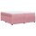 vidaXL Boxspringbett mit Matratze Rosa 200x200 cm Samt