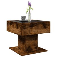 vidaXL LED-Couchtisch R&auml;uchereiche 50x50x45 cm Holzwerkstoff