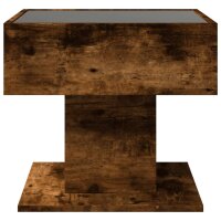 vidaXL LED-Couchtisch R&auml;uchereiche 50x50x45 cm Holzwerkstoff