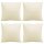 vidaXL Sofakissen 4 Stk. Creme 60x60 cm Stoff