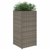 vidaXL Pflanzk&uuml;bel 2 Stk. Grau 30x30x60 cm Poly Rattan