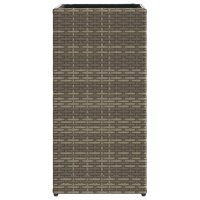 vidaXL Pflanzk&uuml;bel 2 Stk. Grau 30x30x60 cm Poly Rattan