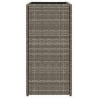 vidaXL Pflanzk&uuml;bel 2 Stk. Grau 30x30x60 cm Poly Rattan