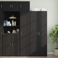 vidaXL Hochschrank Schmal Schwarz 40x42,5x225 cm...