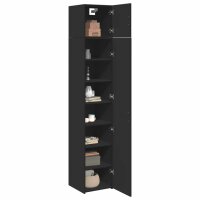 vidaXL Hochschrank Schmal Schwarz 40x42,5x225 cm Holzwerkstoff