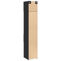 vidaXL Hochschrank Schmal Schwarz 40x42,5x225 cm Holzwerkstoff