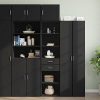 vidaXL Hochschrank Schmal Schwarz 45x42,5x225 cm...