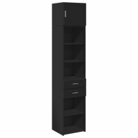 vidaXL Hochschrank Schmal Schwarz 45x42,5x225 cm Holzwerkstoff