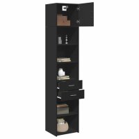 vidaXL Hochschrank Schmal Schwarz 45x42,5x225 cm Holzwerkstoff