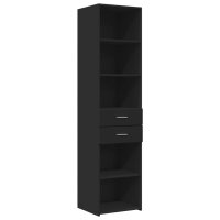 vidaXL Hochschrank Schmal Schwarz 45x42,5x225 cm Holzwerkstoff