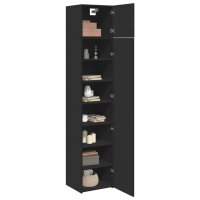 vidaXL Hochschrank Schmal Schwarz 45x42,5x225 cm Holzwerkstoff