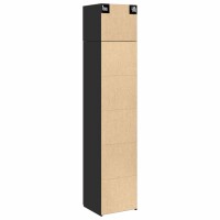 vidaXL Hochschrank Schmal Schwarz 45x42,5x225 cm Holzwerkstoff