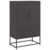 vidaXL Highboard Schwarz 68x39x111,5 cm Kaltgewalzter Stahl