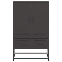 vidaXL Highboard Schwarz 68x39x111,5 cm Kaltgewalzter Stahl