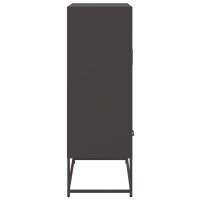 vidaXL Highboard Schwarz 68x39x111,5 cm Kaltgewalzter Stahl