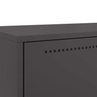 vidaXL Highboard Schwarz 68x39x111,5 cm Kaltgewalzter Stahl