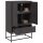 vidaXL Highboard Schwarz 68x39x111,5 cm Kaltgewalzter Stahl