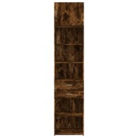 vidaXL Hochschrank Schmal R&auml;uchereiche 50x42,5x225 cm Holzwerkstoff