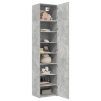 vidaXL Hochschrank Schmal Betongrau 50x42,5x225 cm Holzwerkstoff