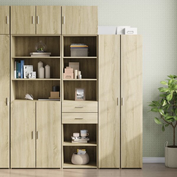 vidaXL Hochschrank Schmal Sonoma-Eiche 50x42,5x225 cm Holzwerkstoff