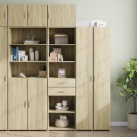 vidaXL Hochschrank Schmal Sonoma-Eiche 50x42,5x225 cm Holzwerkstoff