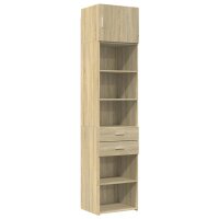 vidaXL Hochschrank Schmal Sonoma-Eiche 50x42,5x225 cm...