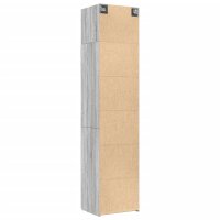 vidaXL Hochschrank Schmal Grau Sonoma 50x42,5x225 cm Holzwerkstoff