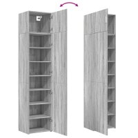 vidaXL Hochschrank Schmal Grau Sonoma 50x42,5x225 cm Holzwerkstoff