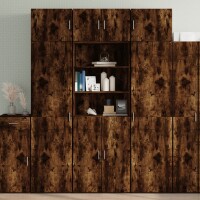 vidaXL Hochschrank Räuchereiche 70x42,5x225 cm...