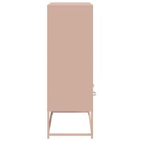 vidaXL Highboard Rosa 68,5x39x111,5 cm Kaltgewalzter Stahl