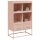 vidaXL Highboard Rosa 68,5x39x111,5 cm Kaltgewalzter Stahl