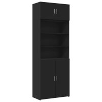 vidaXL Hochschrank Schwarz 80x42,5x225 cm Holzwerkstoff