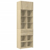 vidaXL Hochschrank Sonoma-Eiche 70x42,5x225 cm Holzwerkstoff