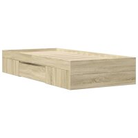 vidaXL Bettgestell Sonoma-Eiche 100x200 cm Holzwerkstoff