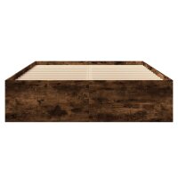 vidaXL Bettgestell R&auml;uchereiche 135x190 cm Holzwerkstoff