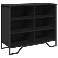 vidaXL Sideboard Schwarz 91x35,5x74,5 cm Holzwerkstoff