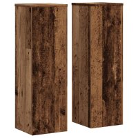 vidaXL Pflanzenst&auml;nder 2 Stk. Altholz-Optik 25x25x80 cm Holzwerkstoff