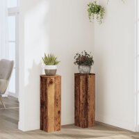 vidaXL Pflanzenst&auml;nder 2 Stk. Altholz-Optik 17x17x60 cm Holzwerkstoff