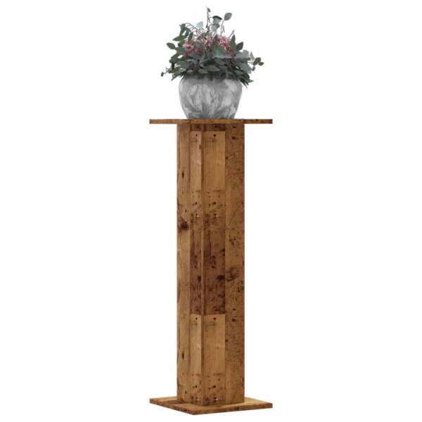 vidaXL Pflanzenst&auml;nder 2 Stk. Altholz-Optik 30x30x95 cm Holzwerkstoff