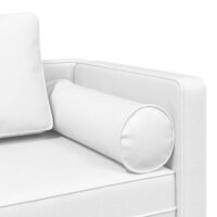 vidaXL Chaiselongue mit Kissen Wei&szlig; Kunstleder