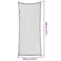 vidaXL Anh&auml;ngernetz mit Gummiseil Schwarz 8x3,5 m PP