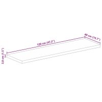 vidaXL Tischplatte 120x40x3,8 cm Rechteckig Raues Massivholz Mango