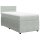 vidaXL Boxspringbett mit Matratze Hellgrau 100x200 cm Samt