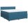 vidaXL Boxspringbett mit Matratze Blau 200x200 cm Samt