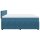 vidaXL Boxspringbett mit Matratze Blau 200x200 cm Samt