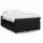 vidaXL Boxspringbett mit Matratze Schwarz 140x200 cm Samt